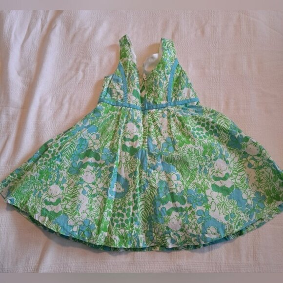 Lilly Pulitzer girls size 4 mini gosling lion, bear sleeveless dress, VGUC - Picture 3 of 5
